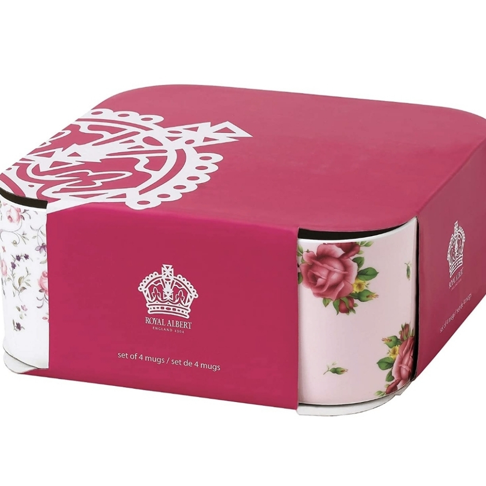 Royal Albert New Country Roses Tea Party Modern Mugs Set X 4 - Picture 6 of 7